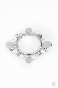Paparazzi "Charming Treasure" White Bracelet Paparazzi Jewelry
