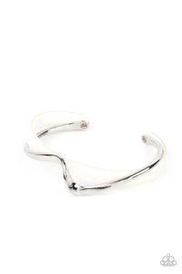 Paparazzi "Craveable Curves" White Bracelet Paparazzi Jewelry