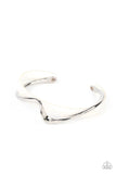 Paparazzi "Craveable Curves" White Bracelet Paparazzi Jewelry