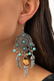 Paparazzi "Desert Plains" EXCLUSIVE Blue Earrings Paparazzi Jewelry
