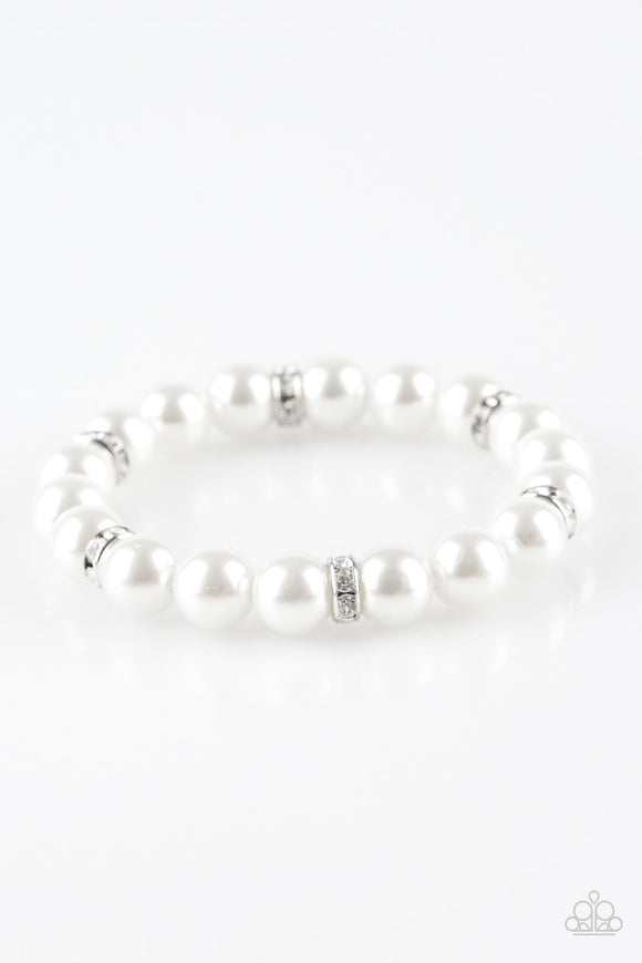 Paparazzi Bracelet ~ Follow My Lead - White – Paparazzi Jewelry | Online  Store | DebsJewelryShop.com