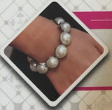 Paparazzi "Society Socialite" FASHION FIX White Bracelet Paparazzi Jewelry