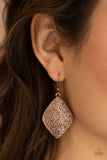 Paparazzi "Flauntable Florals" Copper Earrings Paparazzi Jewelry