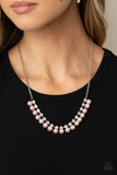 Paparazzi "Frozen in TIMELESS" Pink Necklace & Earring Set Paparazzi Jewelry