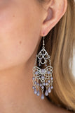 Paparazzi "Glass Slipper Glamour" Silver Earrings Paparazzi Jewelry