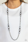 Paparazzi "Have I Made Myself Clear" Black Necklace & Earring Set Paparazzi Jewelry