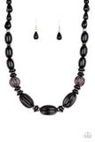 Paparazzi "High Alert" Black Necklace & Earring Set Paparazzi Jewelry