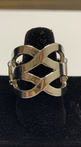 Paparazzi "Cross Your Fingers" Silver Ring Paparazzi Jewelry