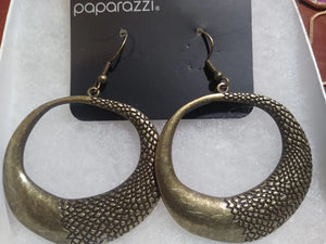 Paparazzi "Downtown Jungle" Brass Earrings Paparazzi Jewelry