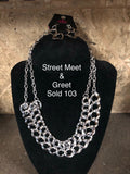 Paparazzi "Street Meet and Greet" Silver Necklace & Earring Set Paparazzi Jewelry