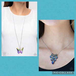 Paparazzi "The Social Butterfly Effect" & You Should See Me In a Crown Necklace & Earring Set Paparazzi Jewelry