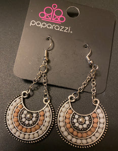 Paparazzi "No SPAIN, No Gain" KIT EXCLUSIVE Brown Earrings Paparazzi Jewelry