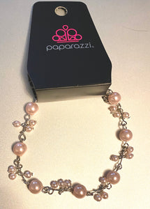 Paparazzi "Posh In Pearls" Pink Pearl Silver Chain Bracelet Paparazzi Jewelry