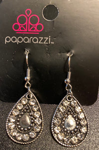 Paparazzi "Raindrops Keep Fallin on My Head" White Earrings Paparazzi Jewelry