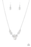 Paparazzi "I Need Some HEIR" White Necklace & Earring Set Paparazzi Jewelry