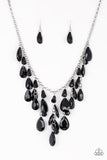Paparazzi VINTAGE VAULT "Irresistible Iridescence" Black Necklace & Earring Set Paparazzi Jewelry