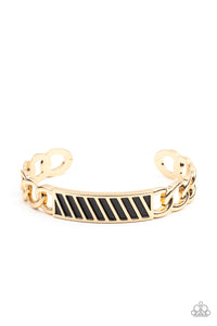 Paparazzi "Keep Your Guard Up" Gold Mens Bracelet Paparazzi Jewelry