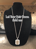 Paparazzi VINTAGE VAULT "Let your Heir Down" White Necklace & Earring Set Paparazzi Jewelry