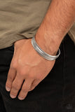 Paparazzi "METALHEAD Over Heels" Silver Urban Mens Bracelet Paparazzi Jewelry