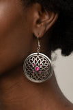 Paparazzi "Mega Medallion" Pink Earrings Paparazzi Jewelry