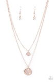 Paparazzi "MODERN Minimalist" Rose Gold Necklace & Earring Set Paparazzi Jewelry