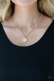 Paparazzi "MODERN Minimalist" Rose Gold Necklace & Earring Set Paparazzi Jewelry