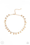 Paparazzi "Musically Minimalist" Gold Choker Necklace & Earring Set Paparazzi Jewelry