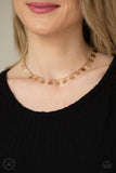 Paparazzi "Musically Minimalist" Gold Choker Necklace & Earring Set Paparazzi Jewelry