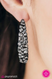 Paparazzi "Naughty Or ICE" Fashion Fix Black Earrings Paparazzi Jewelry