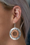 Paparazzi VINTAGE VAULT "Organically Omega" Exclusive Orange Earrings Paparazzi Jewelry