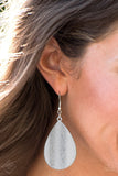Paparazzi "Youre Brilliant" FASHION FIX Glimpses of Malibu November 2018 Silver Textured Teardrop Earrings Paparazzi Jewelry