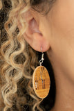 Paparazzi "Natures Finest" Brown Cork Necklace & Earring Set Paparazzi Jewelry