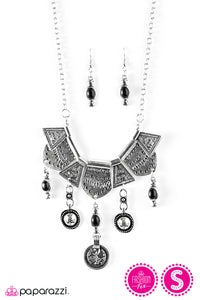 Paparazzi "Paradise Princess" Black Necklace & Earring Set Paparazzi Jewelry