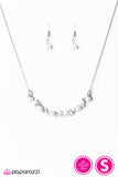 Paparazzi "Princess In Waiting" FASHION FIX White Necklace & Earring Set Paparazzi Jewelry