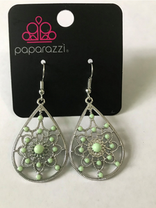 Paparazzi "A Flair For Fabulous" FF EXCLUSIVE Green Earrings Paparazzi Jewelry