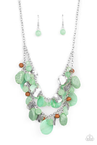 Paparazzi "Spring Goddess" Green Necklace & Earring Set Paparazzi Jewelry