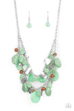 Paparazzi "Spring Goddess" Green Necklace & Earring Set Paparazzi Jewelry