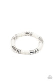 Paparazzi "Stacked In Your Favor" White Bracelet Paparazzi Jewelry