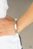 Paparazzi "Stacked In Your Favor" White Bracelet Paparazzi Jewelry