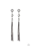 Paparazzi "Tassel Twinkle" Black Post Earrings Paparazzi Jewelry
