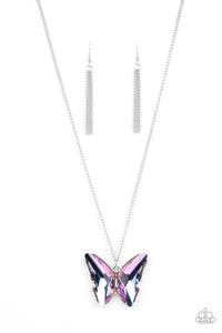 Paparazzi "The Social Butterfly Effect" Purple Necklace & Earring Set Paparazzi Jewelry