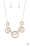 Paparazzi "Total Head Turner" Brown Necklace & Earring Set Paparazzi Jewelry