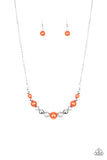 Paparazzi "The Big-Leaguer" Orange Necklace & Earring Set Paparazzi Jewelry