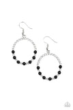 Paparazzi "Glowing Grandeur" Black Earrings Paparazzi Jewelry