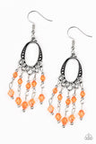 Paparazzi VINTAGE VAULT "Not The Only Fish In The Sea" Orange Earrings Paparazzi Jewelry