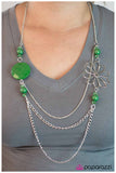 Paparazzi "A Balancing Act" Green Necklace & Earring Set Paparazzi Jewelry