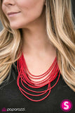 Paparazzi "A Bead-iful Adventure" Red Necklace & Earring Set Paparazzi Jewelry