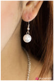 Paparazzi "A Beautiful Disaster" White Necklace & Earring Set Paparazzi Jewelry