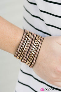 Paparazzi "A Big Deal" Brown Gold Bracelet Paparazzi Jewelry