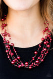 Paparazzi "Absolutely Fab-YOU-lous!" Red Necklace & Earring Set Paparazzi Jewelry